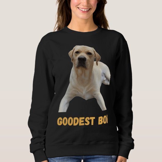 Labrador Retriever Dog Schattige Dog Good Boi Good Trui (Voorkant)