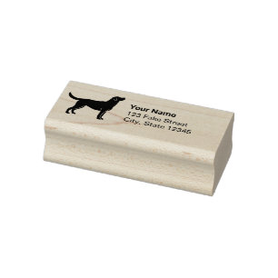 Labrador Retriever Dog Silhouette Adres Stempel