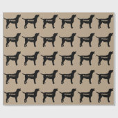 Labrador Retriever Dog Silhouette Cadeaupapier (Vlak)