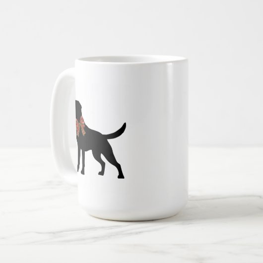 Labrador Retriever Dog Silhouette Coffee Mug Koffiemok (Voorkant links)