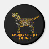 Labrador Retriever Dog Silhouette Fun Halloween Magneet (Voorkant)