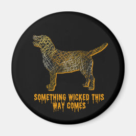 Labrador Retriever Dog Silhouette Fun Halloween Magneet