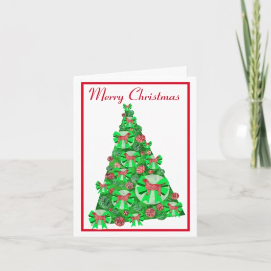 Labrador Retriever Dog Silhouette kerstboom Kaart (Voorkant)