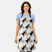 Labrador Retriever Dog Silhouette Patroon Schort (Gedragen)