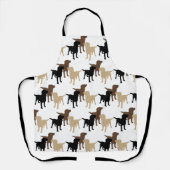 Labrador Retriever Dog Silhouette Patroon Schort (Voorkant)