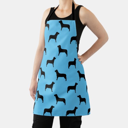 Labrador Retriever Dog Silhouette Patroon Schort (Insitu)