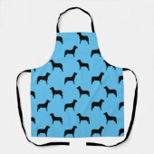 Labrador Retriever Dog Silhouette Patroon Schort (Voorkant)