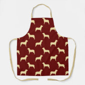 Labrador Retriever Dog Silhouette Patroon Schort (Voorkant)