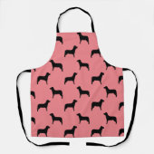 Labrador Retriever Dog Silhouette Patroon Schort (Voorkant)