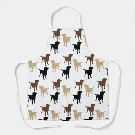 Labrador Retriever Dog Silhouette Patroon Schort (Voorkant)