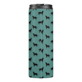 Labrador Retriever Dog Silhouettes Patroon Thermosbeker (Achterkant)