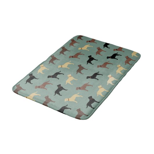 Labrador Retriever Dog Silhouettes Pattern Labs Badmat (Gekanteld)