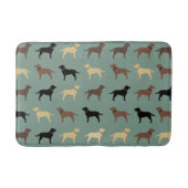 Labrador Retriever Dog Silhouettes Pattern Labs Badmat (Voorkant)
