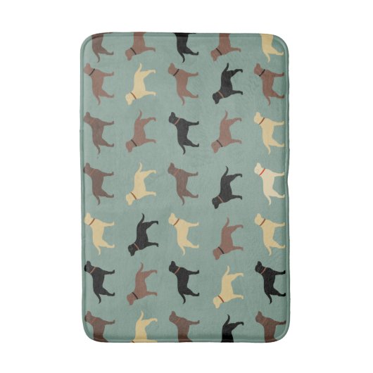 Labrador Retriever Dog Silhouettes Pattern Labs Badmat (Voorkant Verticaal)