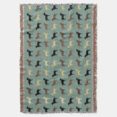 Labrador Retriever Dog Silhouettes Pattern Labs Deken (Voorkant Verticaal)