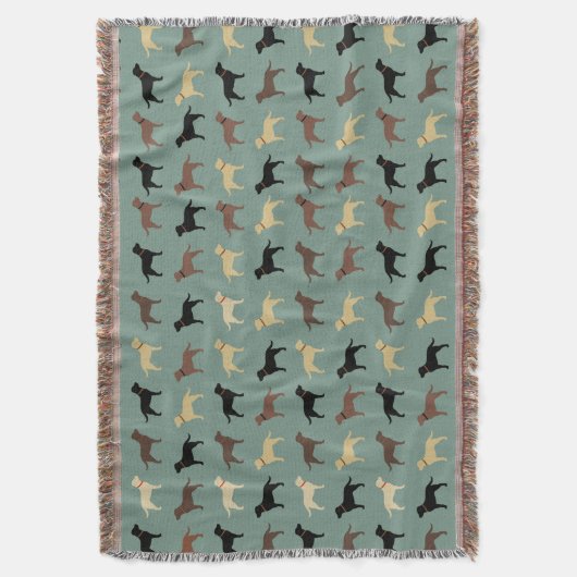 Labrador Retriever Dog Silhouettes Pattern Labs Deken (Voorkant Verticaal)