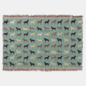 Labrador Retriever Dog Silhouettes Pattern Labs Deken (Voorkant)