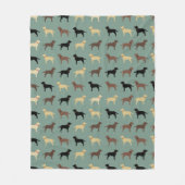 Labrador Retriever Dog Silhouettes Pattern Labs Fleece Deken (Voorkant)
