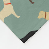 Labrador Retriever Dog Silhouettes Pattern Labs Fleece Deken (Hoek)