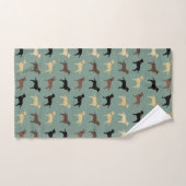 Labrador Retriever Dog Silhouettes Pattern Labs Handdoek (Handdoek)