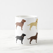 Labrador Retriever Dog Silhouettes Pattern Labs Koffiemok (Center)