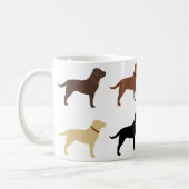 Labrador Retriever Dog Silhouettes Pattern Labs Koffiemok (Links)