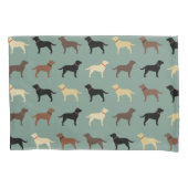 Labrador Retriever Dog Silhouettes Pattern Labs Kussensloop (Voorkant)