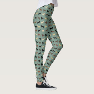 Labrador Retriever Dog Silhouettes Pattern Labs Leggings