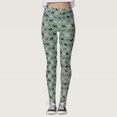 Labrador Retriever Dog Silhouettes Pattern Labs Leggings (Voorkant)