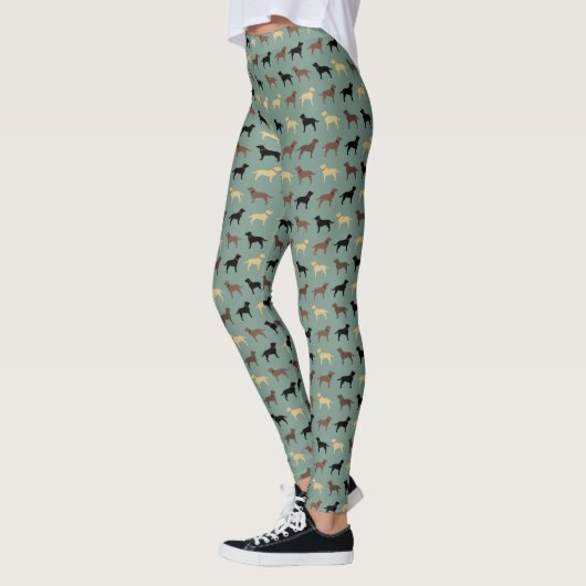 Labrador Retriever Dog Silhouettes Pattern Labs Leggings (Links)
