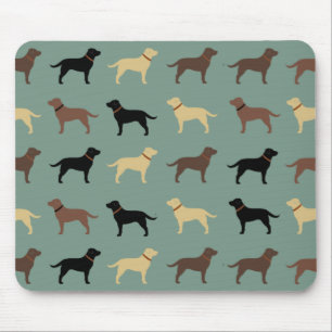 Labrador Retriever Dog Silhouettes Pattern Labs Muismat