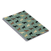 Labrador Retriever Dog Silhouettes Pattern Labs Notitieboek (Rechterzijde)