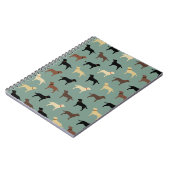 Labrador Retriever Dog Silhouettes Pattern Labs Notitieboek (Linkerzijde)