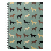 Labrador Retriever Dog Silhouettes Pattern Labs Notitieboek (Voorkant)