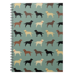 Labrador Retriever Dog Silhouettes Pattern Labs Notitieboek