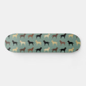 Labrador Retriever Dog Silhouettes Pattern Labs Persoonlijk Skateboard (Horizontaal)