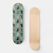 Labrador Retriever Dog Silhouettes Pattern Labs Persoonlijk Skateboard (Voorkant)