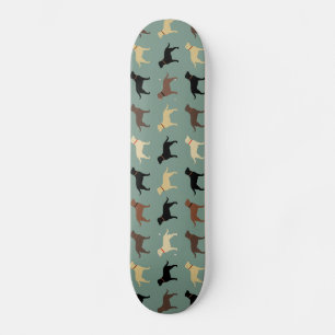 Labrador Retriever Dog Silhouettes Pattern Labs Persoonlijk Skateboard
