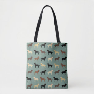 Labrador Retriever Dog Silhouettes Pattern Labs Tote Bag