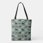 Labrador Retriever Dog Silhouettes Pattern Labs Tote Bag (Achterkant)