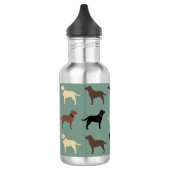 Labrador Retriever Dog Silhouettes Pattern Labs Waterfles (Links)