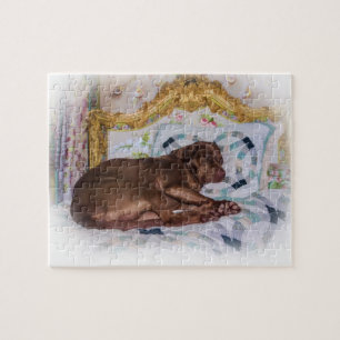 Labrador Retriever Dog, Slapen, Puzzle Legpuzzel