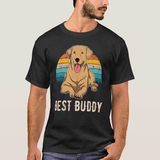 Labrador Retriever Dog Sunset 45 T-shirt (Voorkant)