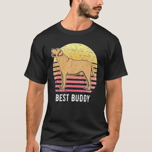 Labrador Retriever Dog Sunset 52 T-shirt (Voorkant)