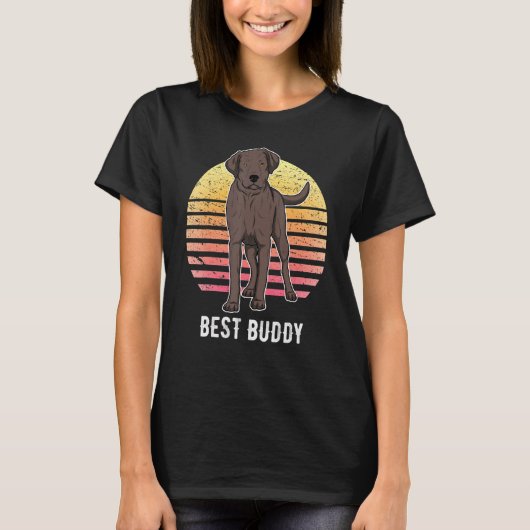 Labrador Retriever Dog Sunset 9 T-shirt (Voorkant)