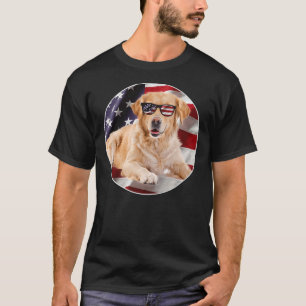 Labrador Retriever Dog USA vlag Patriot T-shirt