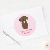 Labrador Retriever Dog Valentijnsdag Party Ronde Sticker (Envelop)