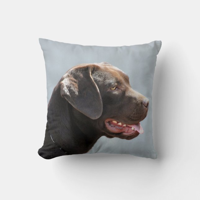 Labrador Retriever Dog vierkant werg kussen (Voorkant)