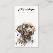 Labrador Retriever Dog Walker Pet Sitter Puppy Visitekaartje (Voorkant)