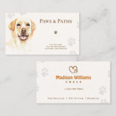 Labrador Retriever Dog Walker Pet Sitting Visitekaartje (Voorkant / Achterkant)